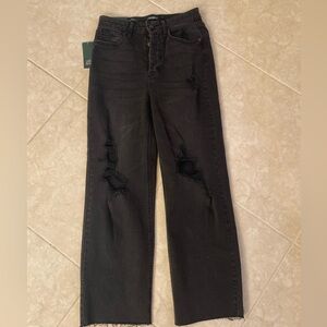 Target Wild Fable High Rise Straight Jeans Size 6/28 Color Black